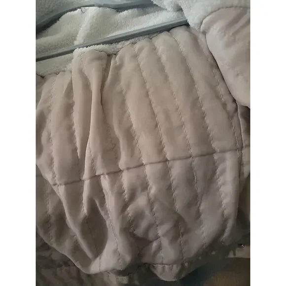 Finesse‎ Corduroy Sherpa Beige Snap Short Jacket Size Medium 90s Y2k Retro - Picture 15 of 16